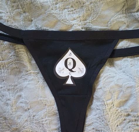 Knaughty Knickers Bbc Only Queen Of Spades Thong Panties Big Black Cock