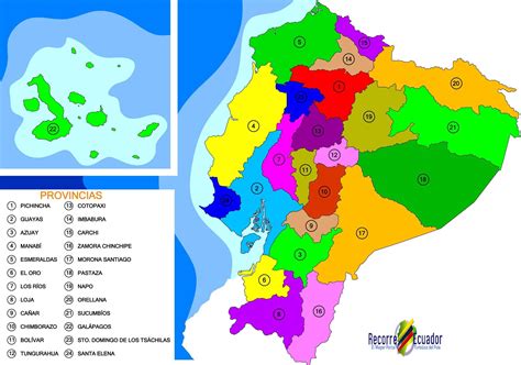 Mapa Político de las Provincias del Ecuador Mapas Políticos Atlas