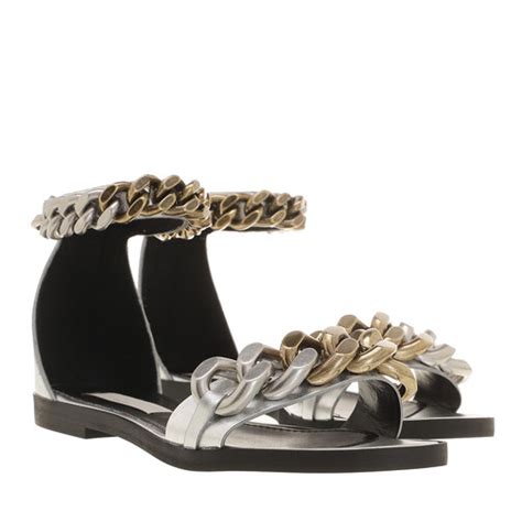 Stella McCartney Falabella Flat Sandals Silver Sandaal Fashionette