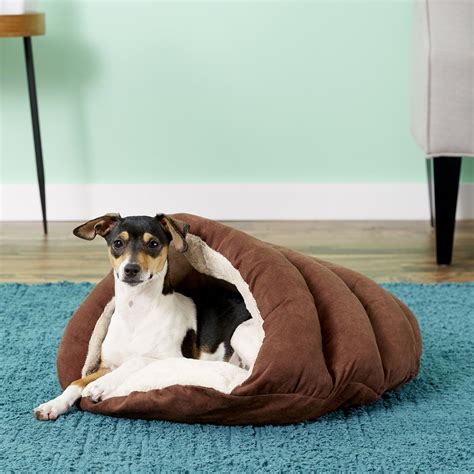 Ethical Pet Sleep Zone Cuddle Cave Cat And Dog Bed 22 In Chocolate