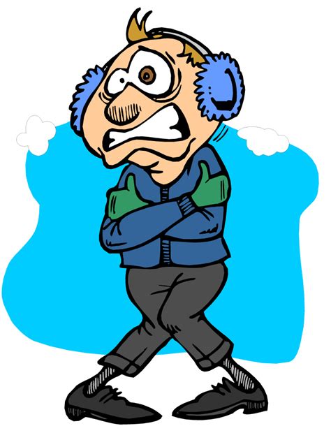 Freezing Cold Person Cartoon