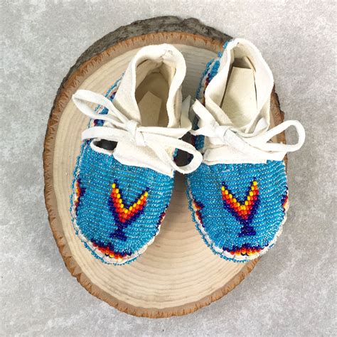 Native American Cheyenne Baby Moccasins Beaded Moccasins Andthecrow