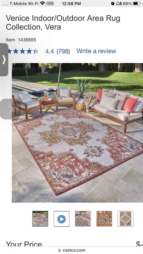 Purchased two outdoor rugs from Costco at the end of July 2021. The
