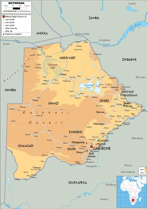 Detailed Political And Administrative Map Of Botswana Vrogue Co