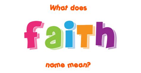 Faith Name Meaning Of Faith