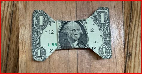 Dollar Bill Origami Bow Tie 6 Steps The Daily Dabble