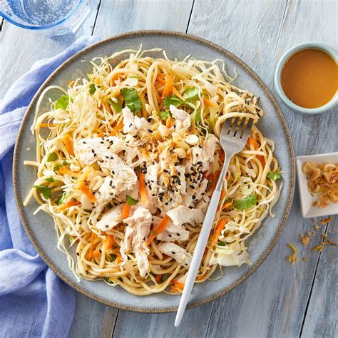 chinese chicken noodle salad kick back to a crisp textural salad that redefines the idea of