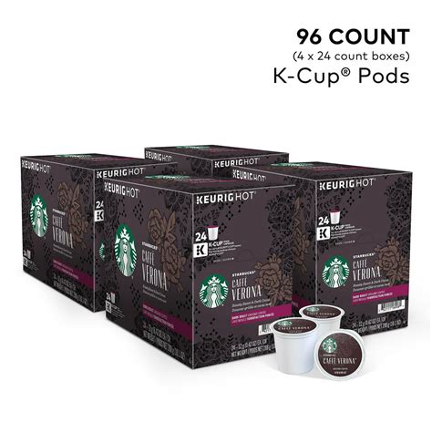 Starbucks Caffe Verona Coffee K Cup Pods Dark Roast 96carton 09576