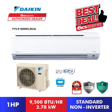 Built In Wifi Daikin FTV P Series R32 Non Inverter Aircond 1HP 1 5HP