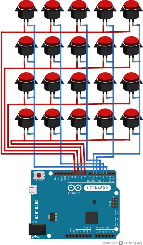 Wiring The Cable Arduino Button Matrix Wiring