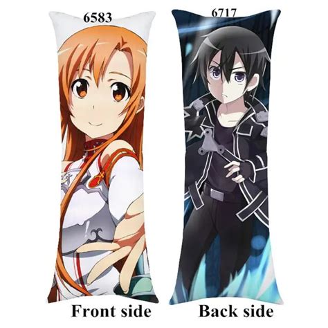 New Anime Sword Art Online Sao Kirito Asuna Hugging Body Pillow Cover