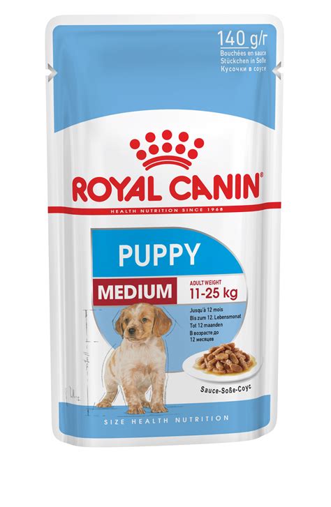 The royal canin size health nutrition large dog food product line includes the 8 dry recipes listed below. Medium Puppy Wet - Royal Canin
