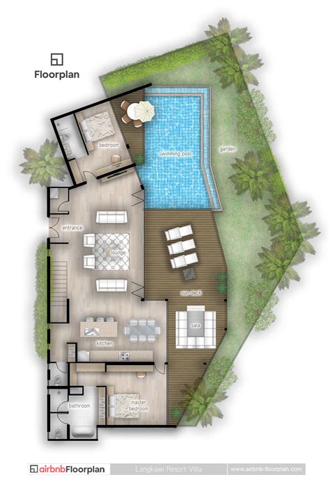 Airbnb Floorplan Cottage Floor Plans Resort Design Plan Simple