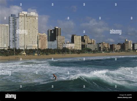 South Africa Kwazulu Natal Durban Town View The Golden Mile Rsa