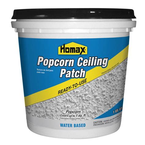 Due to the toxic nature of asbestos, it banned for using textured ceilings types since the 1970s. Homax 1 qt. Premixed Popcorn Patch-85424 - The Home Depot