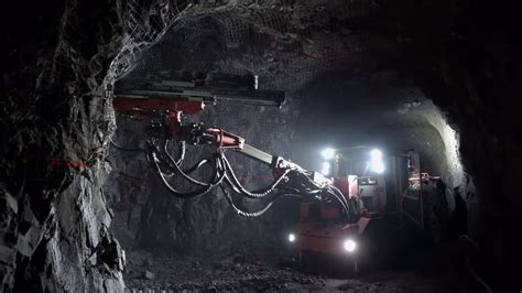 Drilling Machine In Underground Mine Stock Video Motion Array