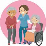 Caregiver Care Services Clipart Patient Elders Cartoon