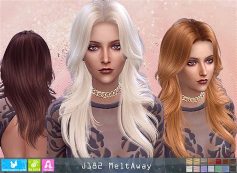 Newsea J182 Melt Away Hair Sims 4 Hairs Sims 4 Hairstyle Sims