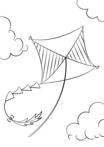 You want to see all of these nature & seasons, spring coloring pages. Kite Flying coloring page | Free Printable Coloring Pages