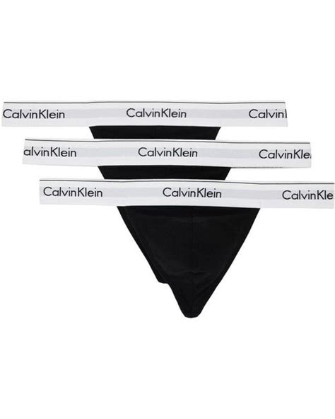 Calvin Klein Three Pack Black Modern Thongs For Men Lyst