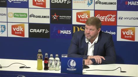 Persconferentie Na Kaa Gent Charleroi Youtube