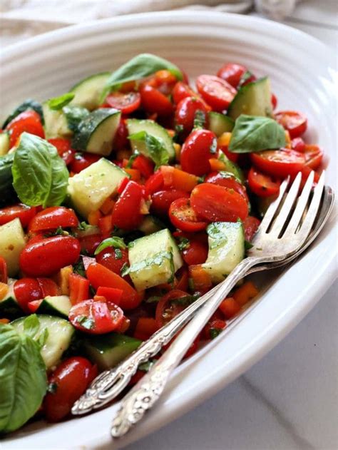 Cucumber Tomato Salad Recipe Delightful Mom Food