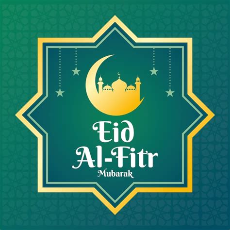 Premium Vector Flat Eid Al Fitr Hari Raya Aidilfitri Illustration