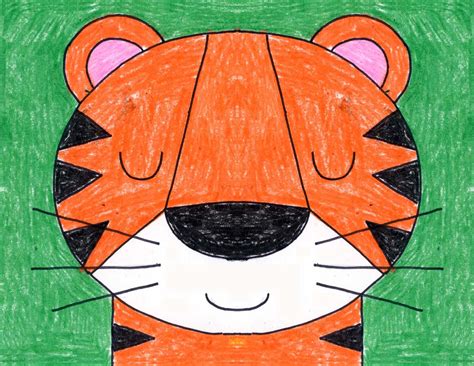 Draw A Tiger Face · Art Projects For Kids