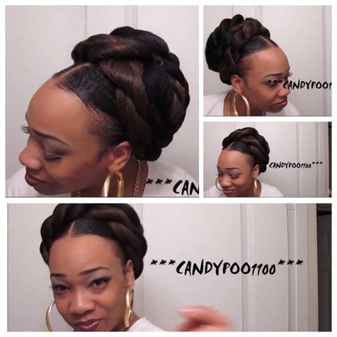 Large Bun Updo Hairstyle From Youtube Candypoo1100 Natural Hair
