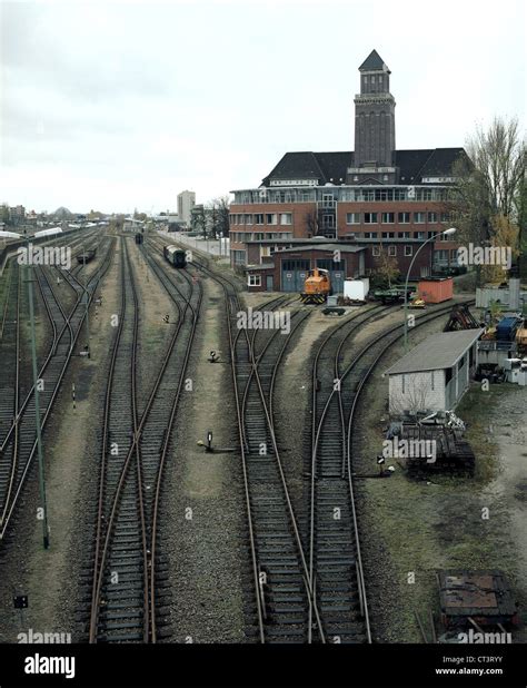 Berlin Railway Track At Station Westhafen Stock Photo Alamy