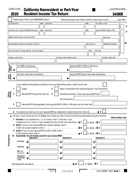 540nr 2020 2024 Form Fill Out And Sign Printable Pdf Template
