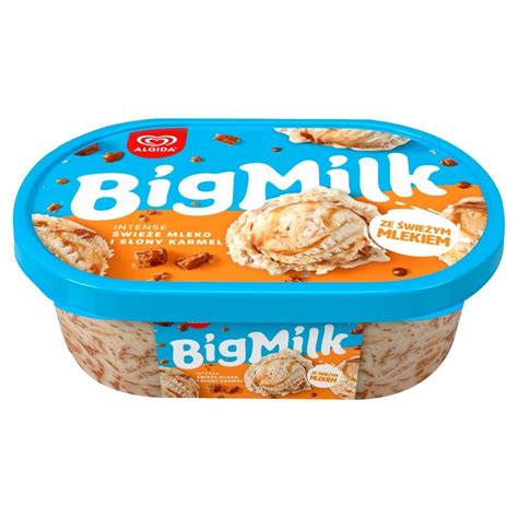 Big Milk Intense Lody świeże mleko i słony karmel ml Zakupy online z dostawą do domu
