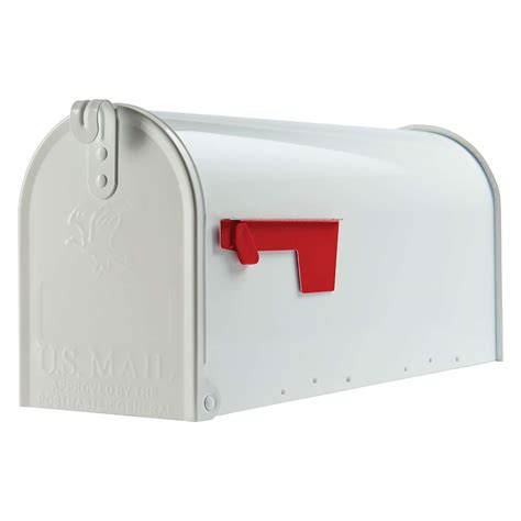 Gibraltar Mailboxes Elite Classic Galvanized Steel Post Mount White Mailbox Ace Hardware
