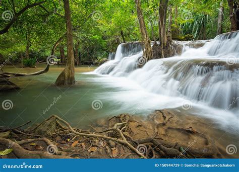 Huai Mae Kamin Beautiful Waterfalls Stock Image Image Of Fall