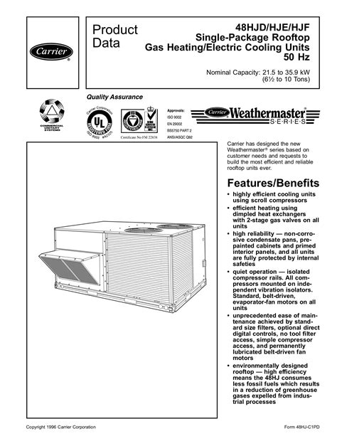 Carrier single package rooftop 48hc installation positioning on curb — position unit on roof curb so that the following clearances page 16: Carrier Rooftop Units Wiring Diagram