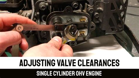 Adjusting Valve Clearances Single Cylinder OHV Engine YouTube