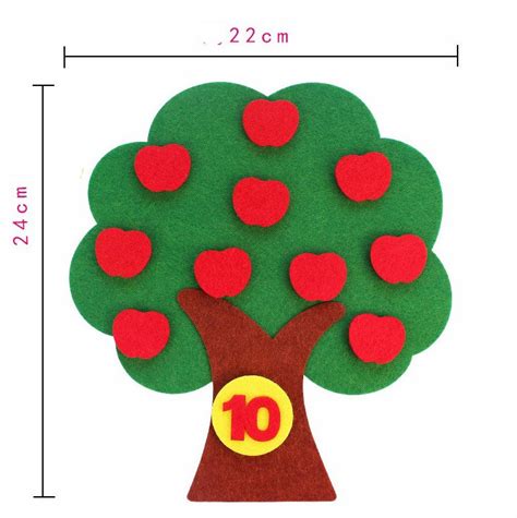 Felt Apple Tree With Numbers Sg