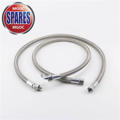 Classic Mg Mgb Gt Stainless Braided Oil Cooler Hoses 1967 1975 Ahh8536