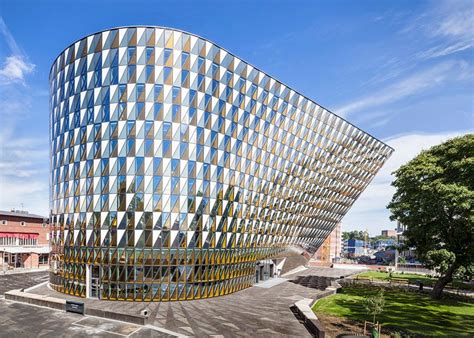 Wingårdhs Designs An Auditorium With A Slanted Glass Facade Swedish