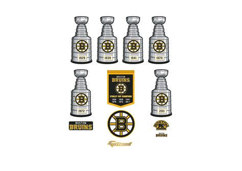 Boston Bruins Stanley Cup Collection Wall Decal Shop Fathead® For