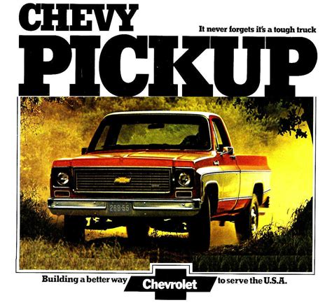 1974 Chevy Pickup Truck Brochure C10 K10 4x4 C20 K20 4x4 C30 Super