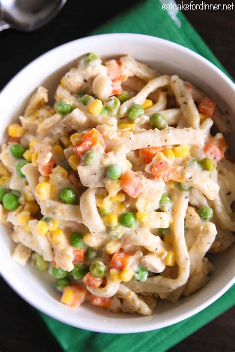 This is a simplified ramen noodle recipe that a beginner should be able to recreate if they follow the steps in this video. Eat Cake For Dinner: Creamy Chicken Noodle Casserole