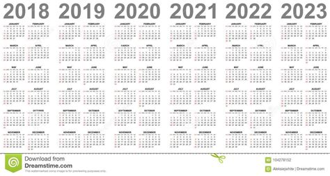 Three Year Printable Calendar 2021 To 2023 Calendar In Three Year