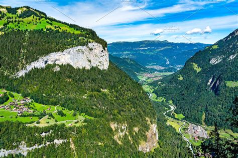 View Of The Lauterbrunnen Valley In Containing Switzerland Alps And