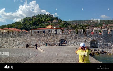 View Of Castle Wall In Nafpaktosgreece Stock Photo Alamy