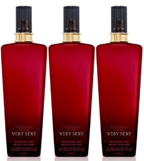 Victorias Secret Very Sexy Body Mist Fragrance 84oz 250ml Set Of 3