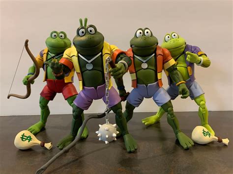 Necas Tmnt Animated Line Continues With Chrome Dome New Frogs