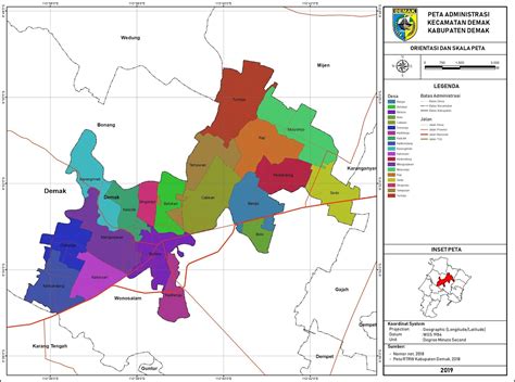 Peta Administrasi Kecamatan Karang Tengah Kabupaten Demak Neededthing