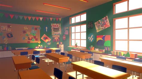 Download classroom cartoon stock photos. 3D classroom 02 cartoon - model - TurboSquid 1389590