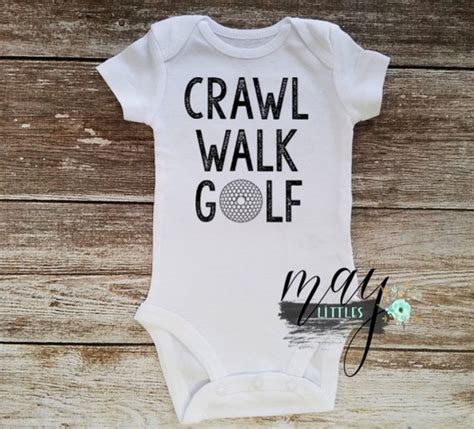 Crawl Walk Golf Onesie Golfing Baby Clothes Baby Golf